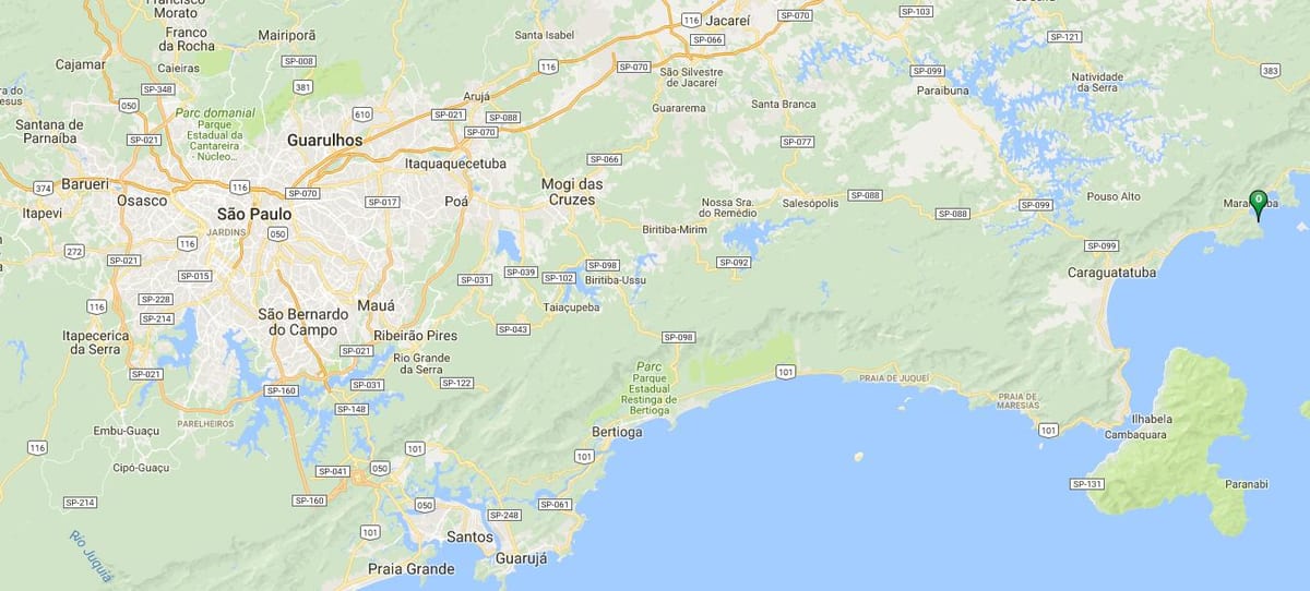 Mappa di spiaggia Caçandoca
