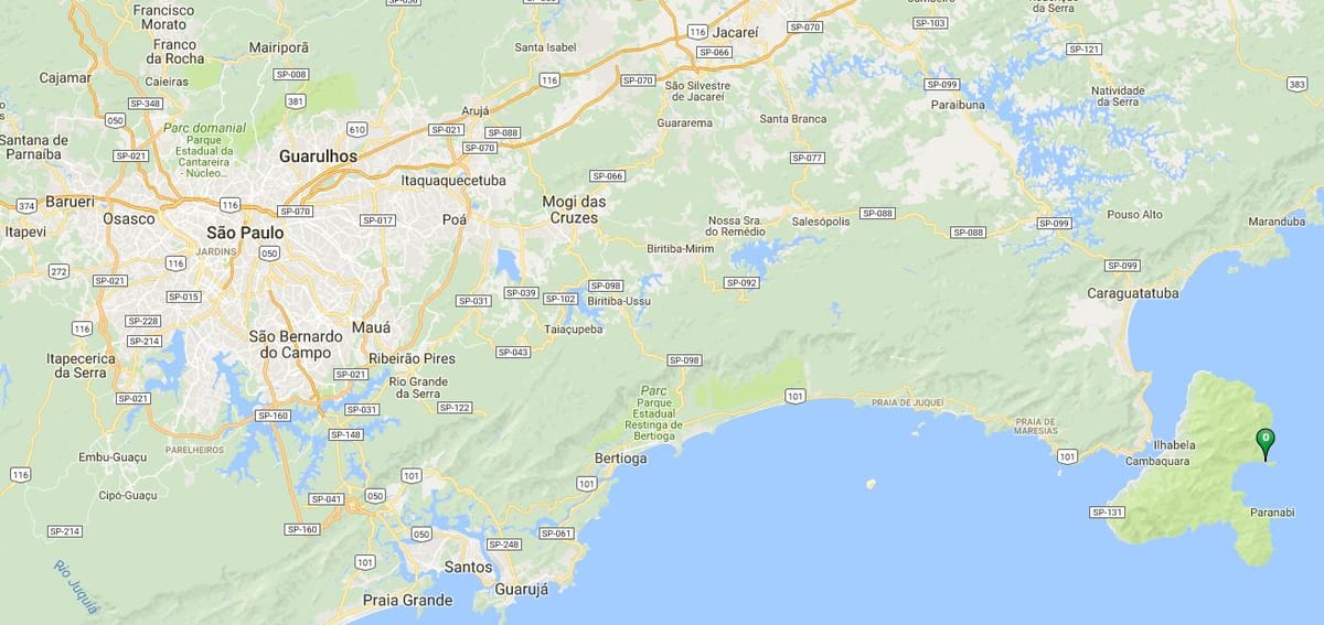 Mappa di spiaggia di Saco do Eustáquio