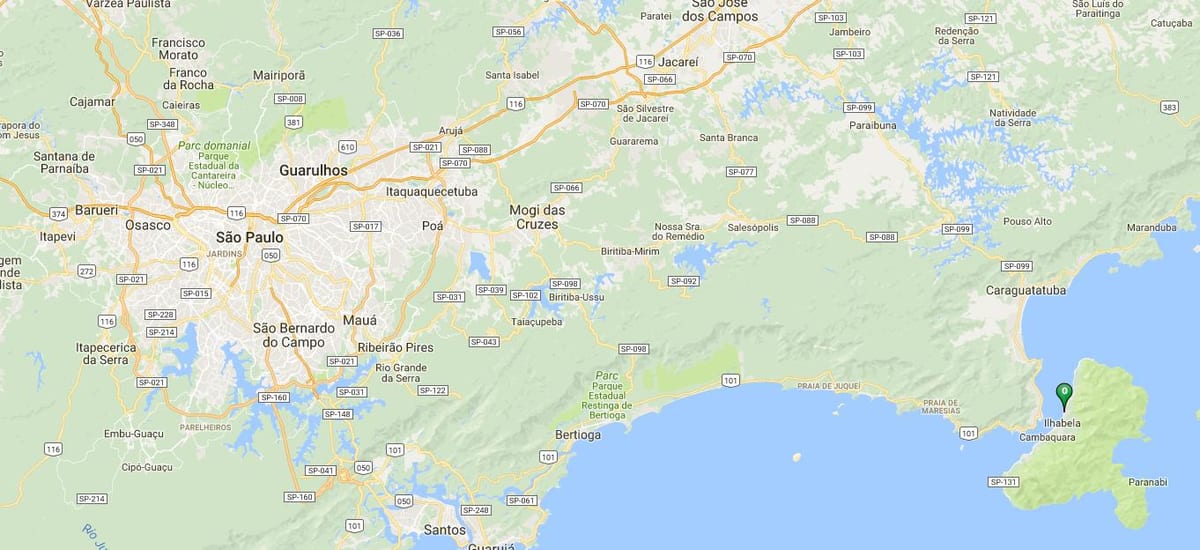 Mappa di spiaggia Engenho Dágua