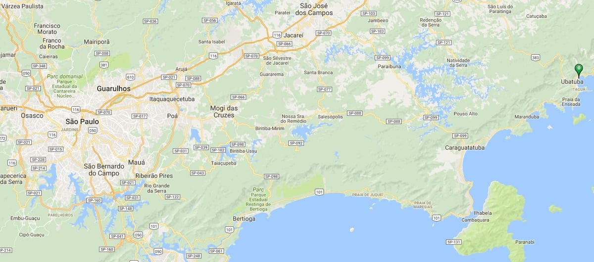 Mappa di spiaggia Perequê Açu