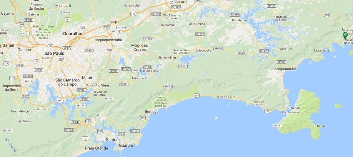 Mappa di spiaggia Perequê Mirim