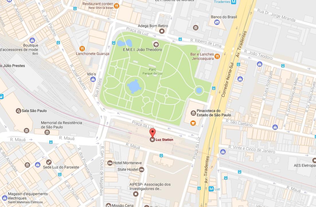 Mappa della stazione di la Luz São Paulo