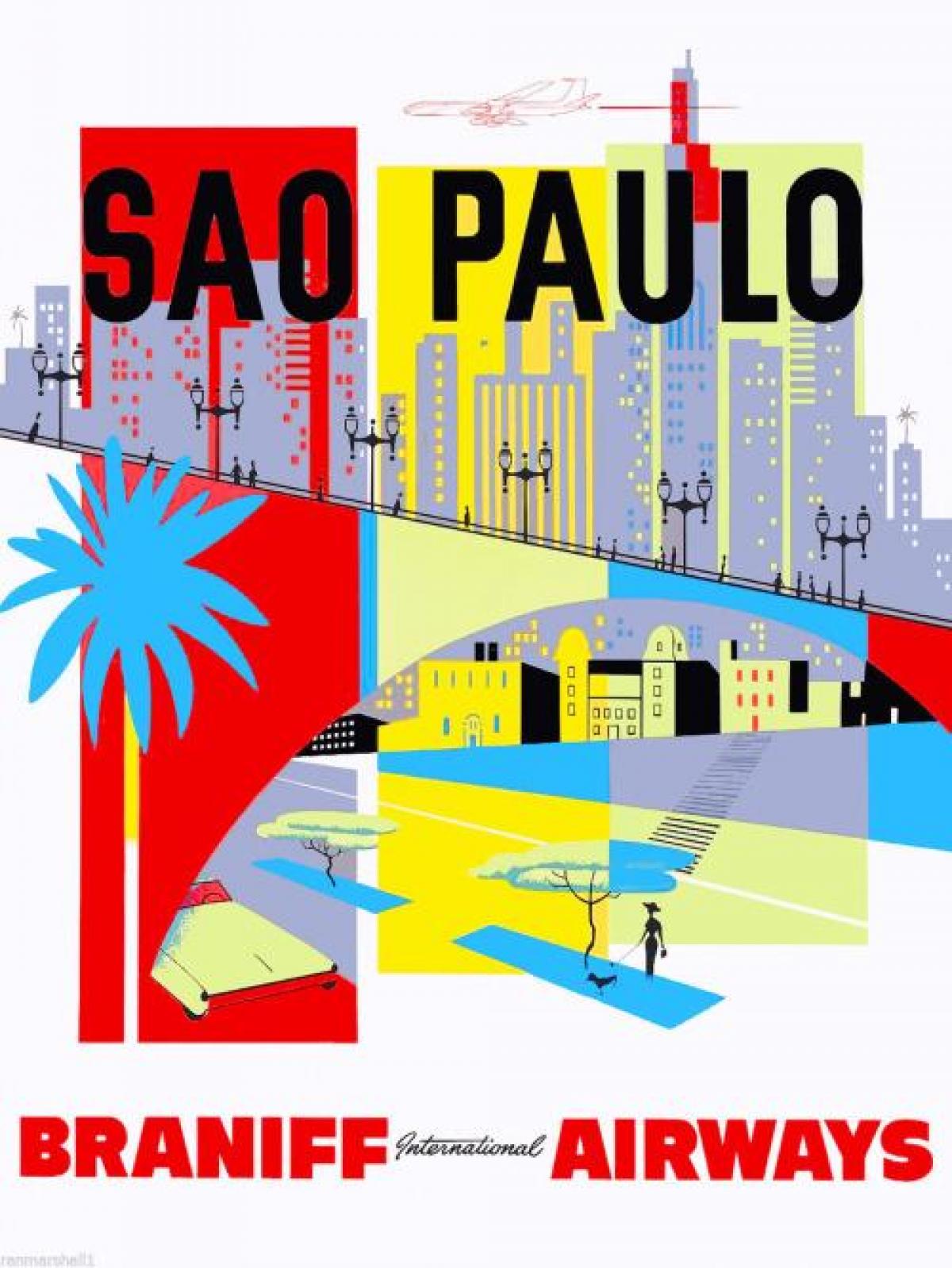 Mappa di São Paulo carta da parati