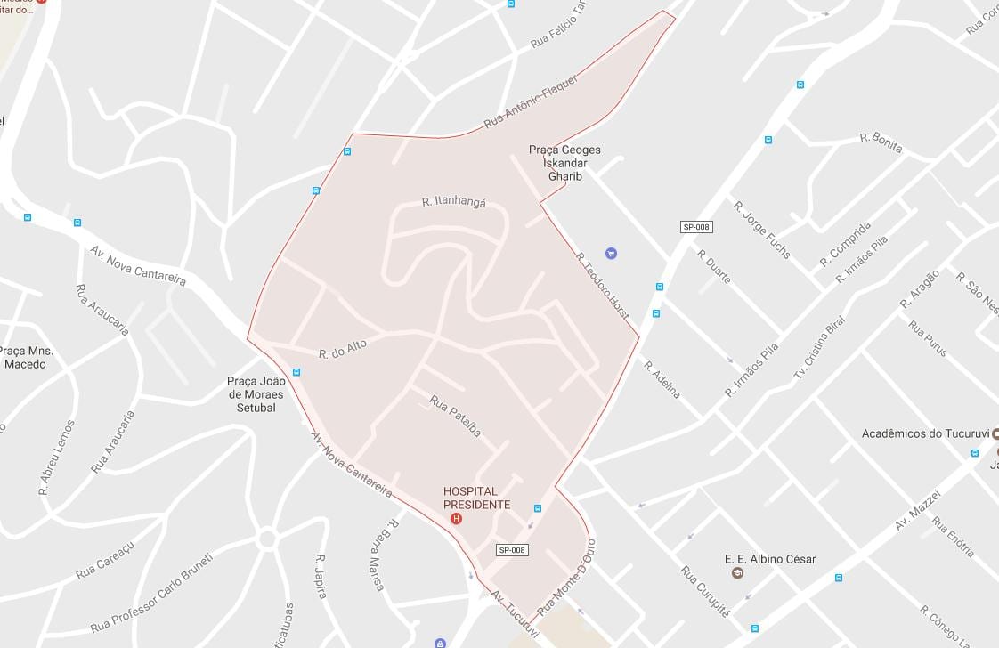 Mappa di Tucuruvi São Paulo