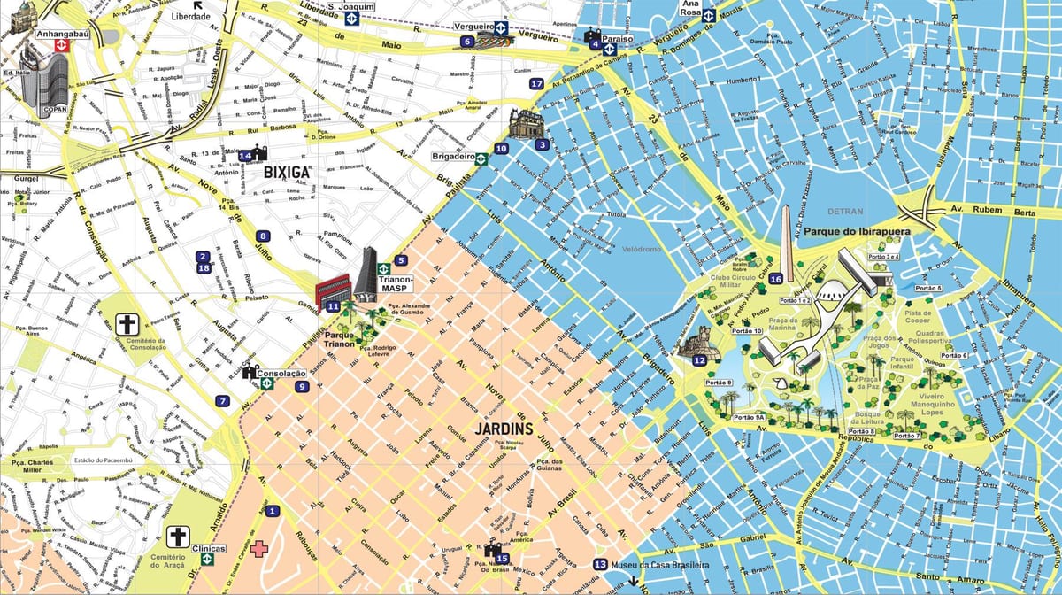 Mappa del turismo São Paulo