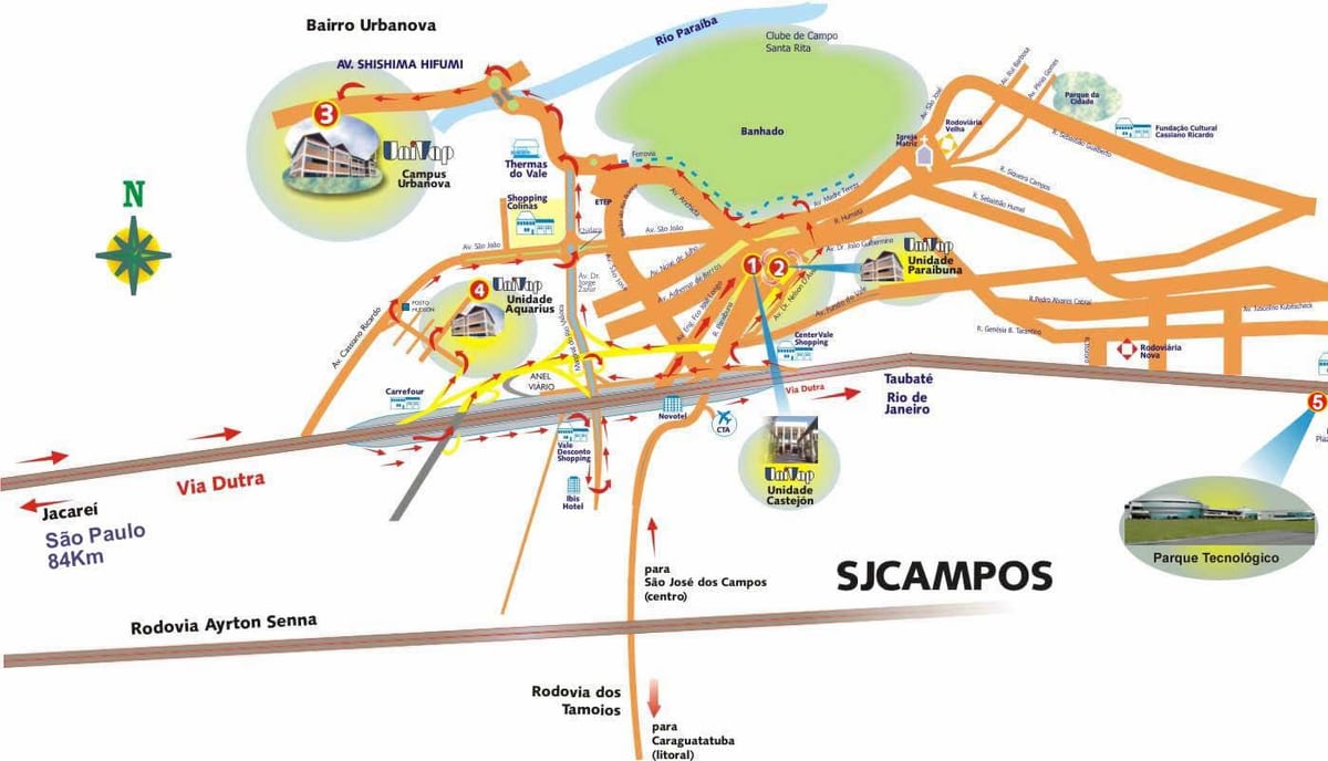 Mappa di UNIVAP São Paulo