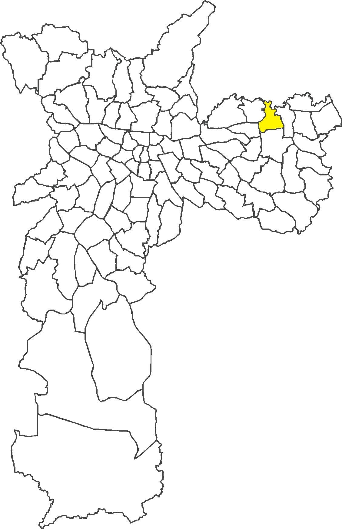 Mappa di Vila Jacuí distretto