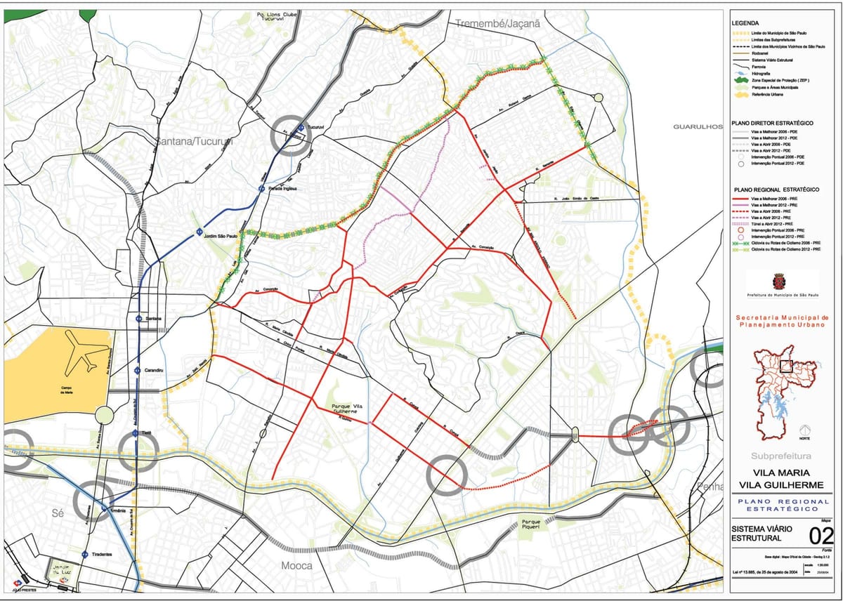 Mappa di Vila Maria São Paulo - Strade
