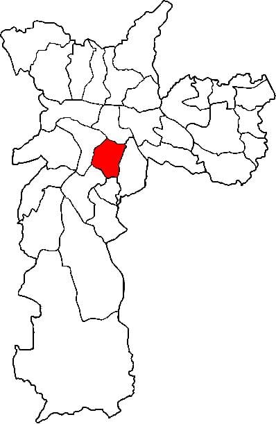 Mappa di Vila Mariana, sub-prefettura di São Paulo
