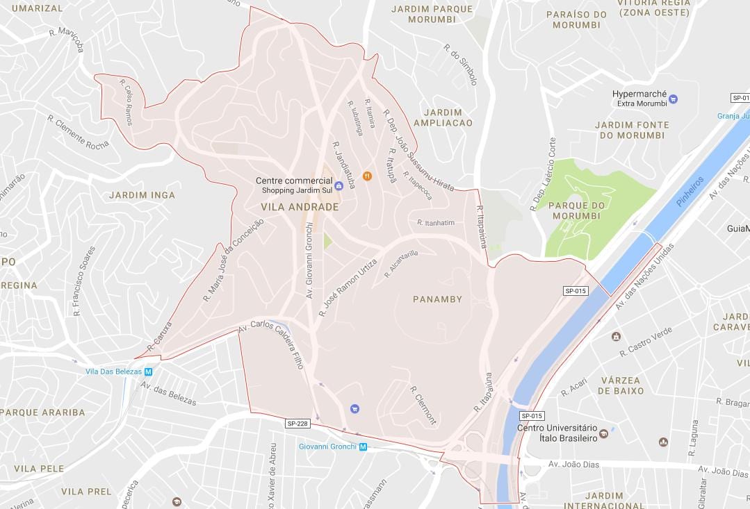 Mappa di Vila São Paulo Andrade