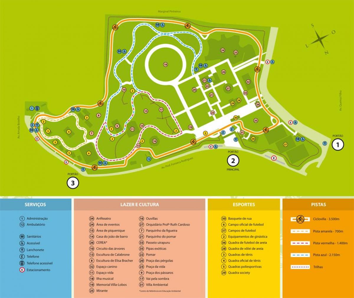 Mappa di Villa lobos Park