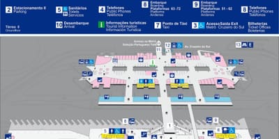 La mappa dei bus terminal Tietê - piano superiore