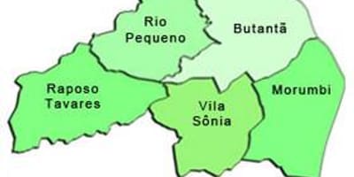 Mappa di Butantã sub-prefettura