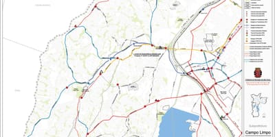 Mappa di Campo Limpo São Paulo - trasporti Pubblici
