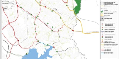 Mappa di Cidade p. ademar São Paulo - trasporti Pubblici