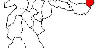 Mappa di Cidade Tiradentes, sub-prefettura di São Paulo