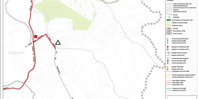 Mappa di Cidade Tiradentes São Paulo - trasporti Pubblici