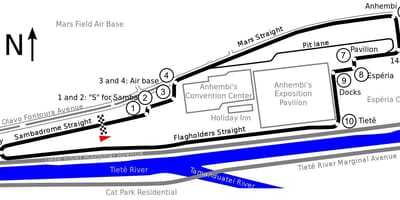 Mappa del Circuito di Anhembi São Paulo