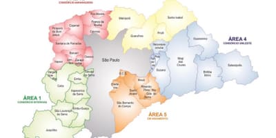 Mappa di Concessão Áreas RMSP