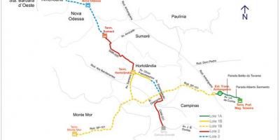 Mappa di corredor metropolitano Biléo Soares