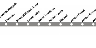 Mappa di CPTM São Paulo - Linea 10 - Diamante