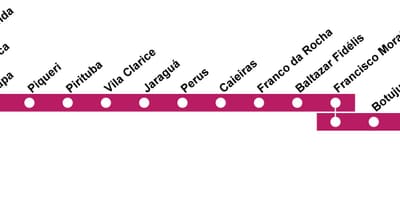 Mappa di CPTM São Paulo - Linea 7 - Ruby