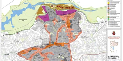 Mappa di Ermelino Matarazzo São Paulo - Occupazione del suolo