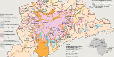 Mappa di foto della grande São Paulo