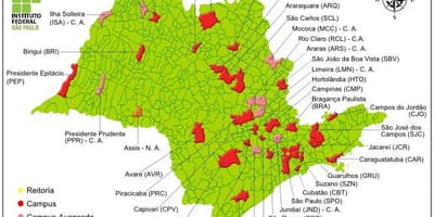 Mappa di istituto Federale di São Paulo - IFSP
