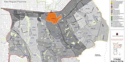 Mappa di Itaim Paulista - Vila Curuçá São Paulo - Occupazione del suolo