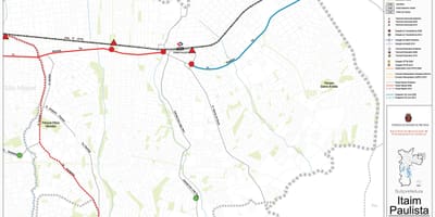 Mappa di Itaim Paulista - Vila Curuçá São Paulo - trasporti Pubblici