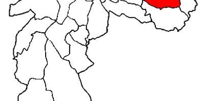 Mappa di Itaquera sub-prefettura di São Paulo