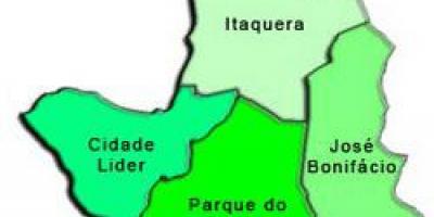 Mappa di Itaquera sub-prefettura
