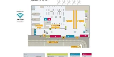 Mappa di aeroporto internazionale di San Paolo-Guarulhos - Terminal 4