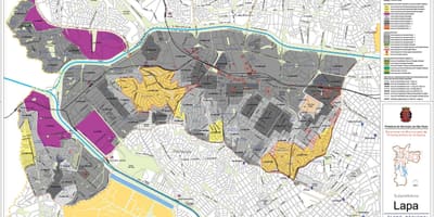 Mappa di Lapa São Paulo - Occupazione del suolo