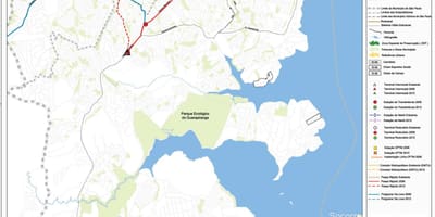 Mappa di M'Boi Mirim São Paulo - trasporti Pubblici