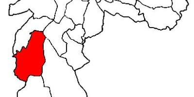 Mappa di M'Boi Mirim sub-prefettura di São Paulo