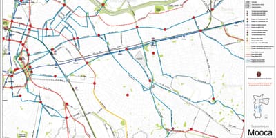 Mappa di Mooca São Paulo - trasporti Pubblici