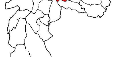 Mappa di Mooca sub-prefettura di São Paulo