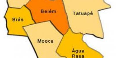 Mappa di Mooca sub-prefettura