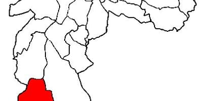Mappa di Parelheiros sub-prefettura di São Paulo