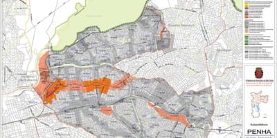 Mappa di Penha São Paulo - Occupazione del suolo