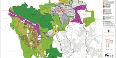 Mappa di Perus São Paulo - Occupazione del suolo