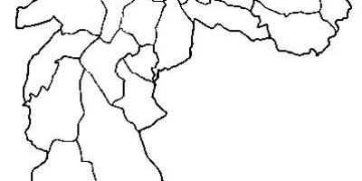 Mappa di Perus sub-prefettura di São Paulo