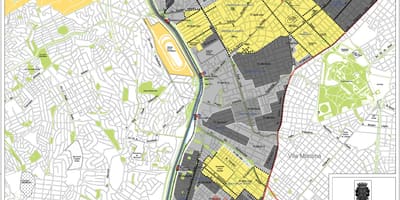 Mappa di São Paulo Pinheiros - Occupazione del suolo