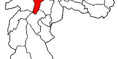 Mappa di Pinheiros sub-prefettura di São Paulo