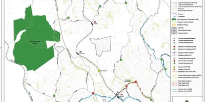 Mappa di Pirituba-Jaraguá São Paulo - trasporti Pubblici