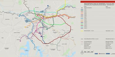 Mappa della rete di trasporto di São Paulo