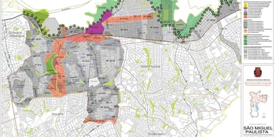 Mappa di São Miguel Paulista, São Paulo - Occupazione del suolo