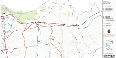 Mappa di São Miguel Paulista, São Paulo - trasporti Pubblici